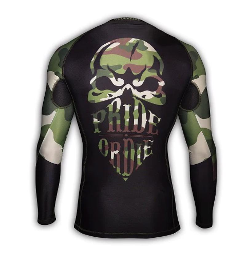 PRIDE OR DIE ''reckless camo' RASHGUARD - BLACK